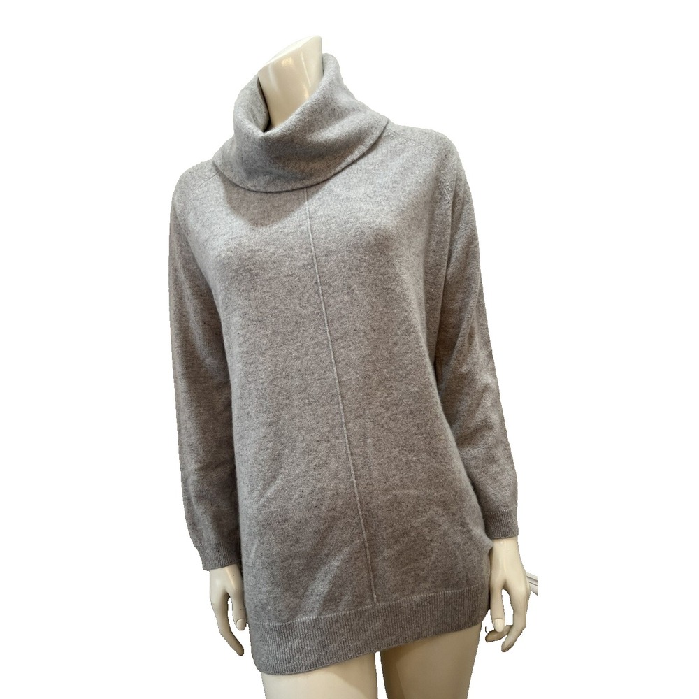 M & S Collection Pure Cashmere Marl Cowl Neck Sweater Gray 12 US/16 UK
